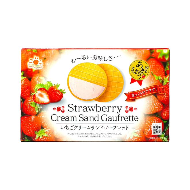 Nikko Strawberry Cream Sand Gaufrette Cookie